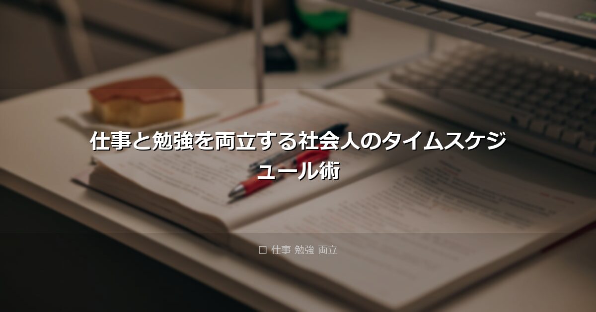 仕事と勉強を両立する社会人のタイムスケジュール術 アイキャッチ画像